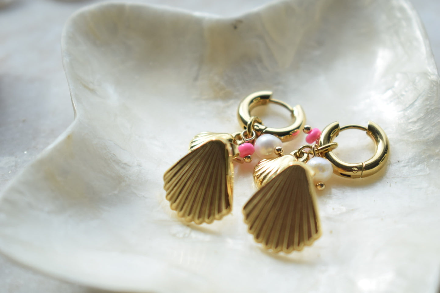 Shell Oorbellen Goud
