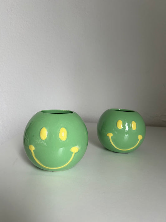 Green Yellow Smiley Potje