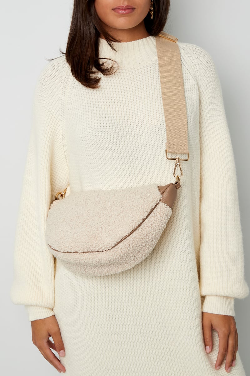 Fluffy Teddy tas - wit