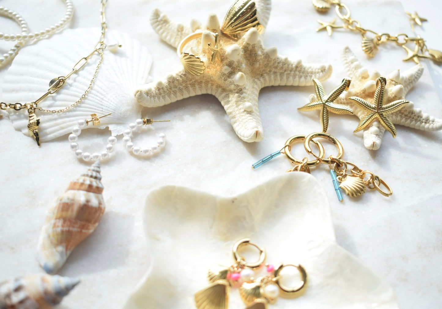 Shell Oorbellen Goud