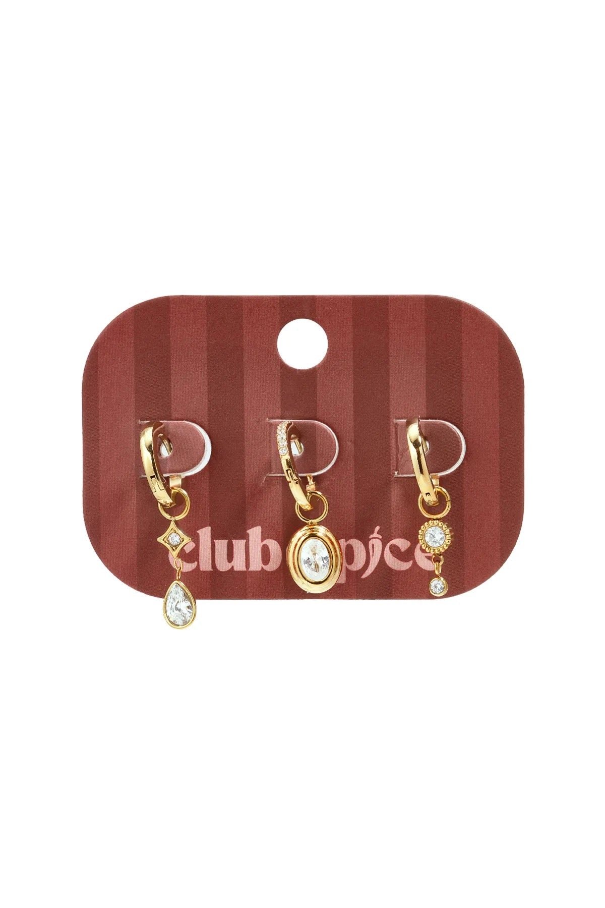 Triple shine oorbellen
