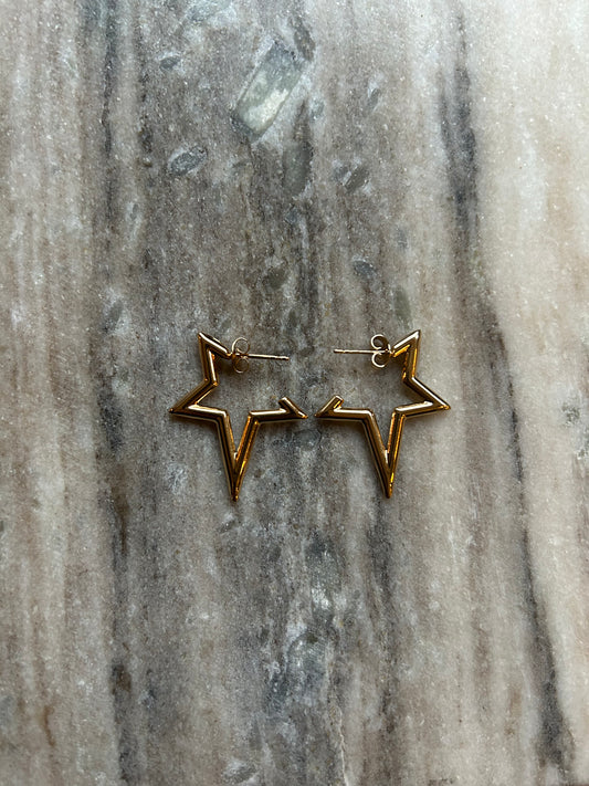 Lecce Star Earrings Gold