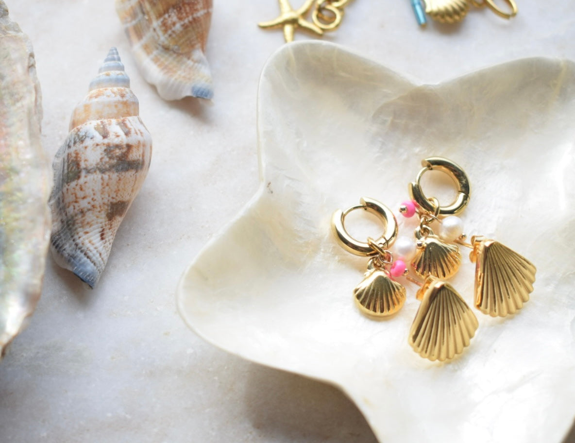 Shell Oorbellen Goud