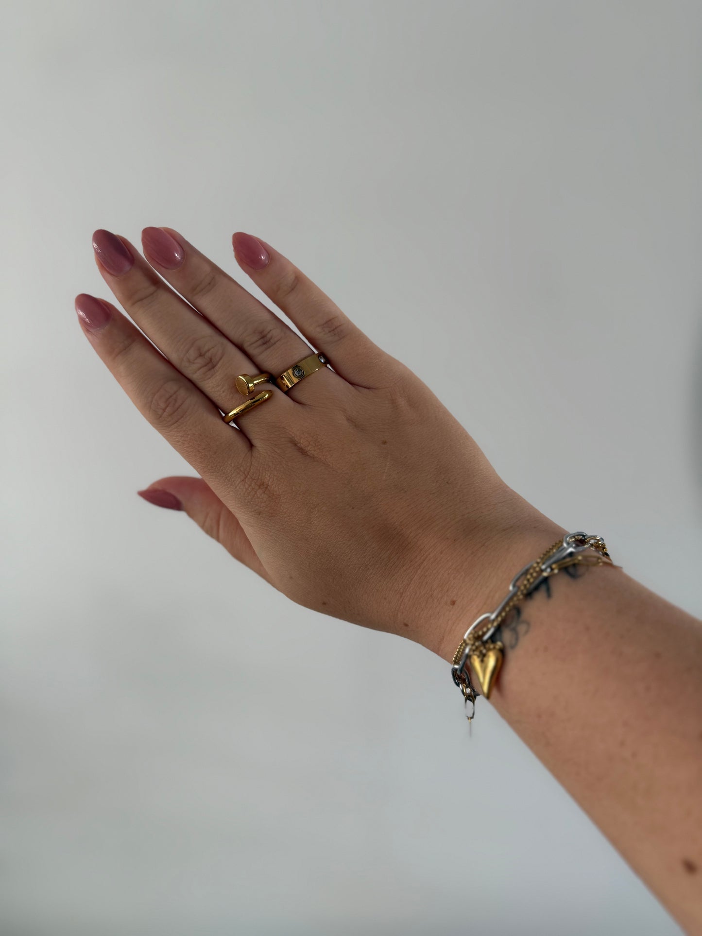 Armband chain goud zilver mix