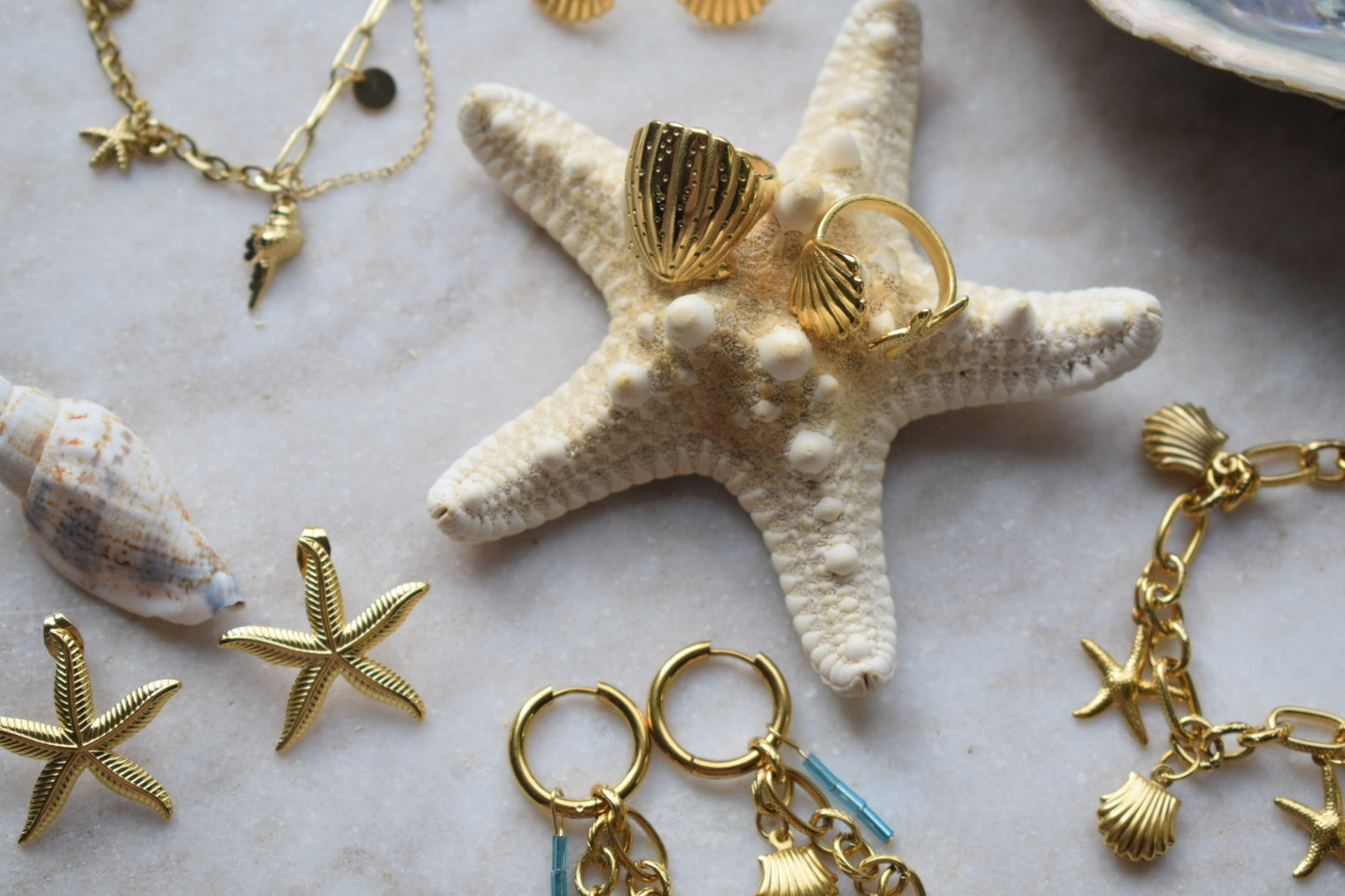Schelpen Ring Goud
