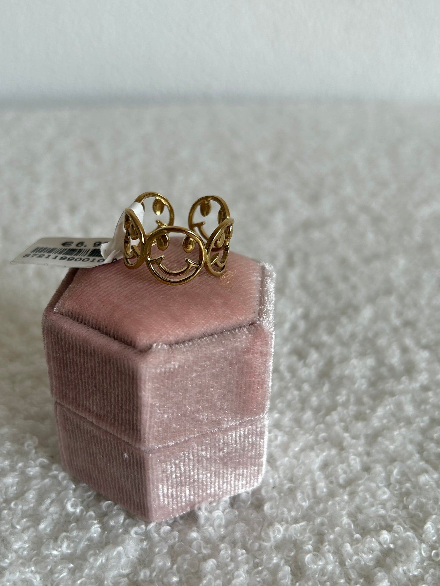 Smiley Ring Goud