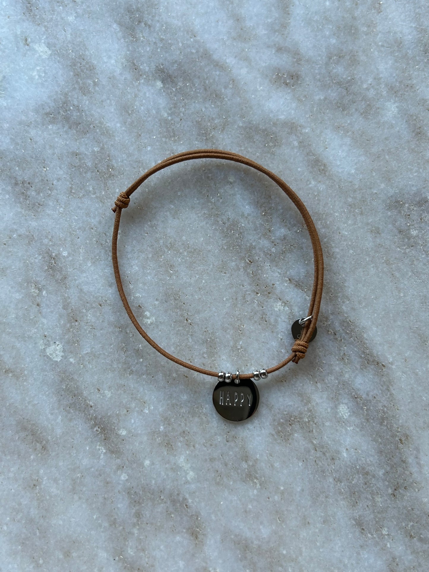 Chéri Armbandje Happy Zilver