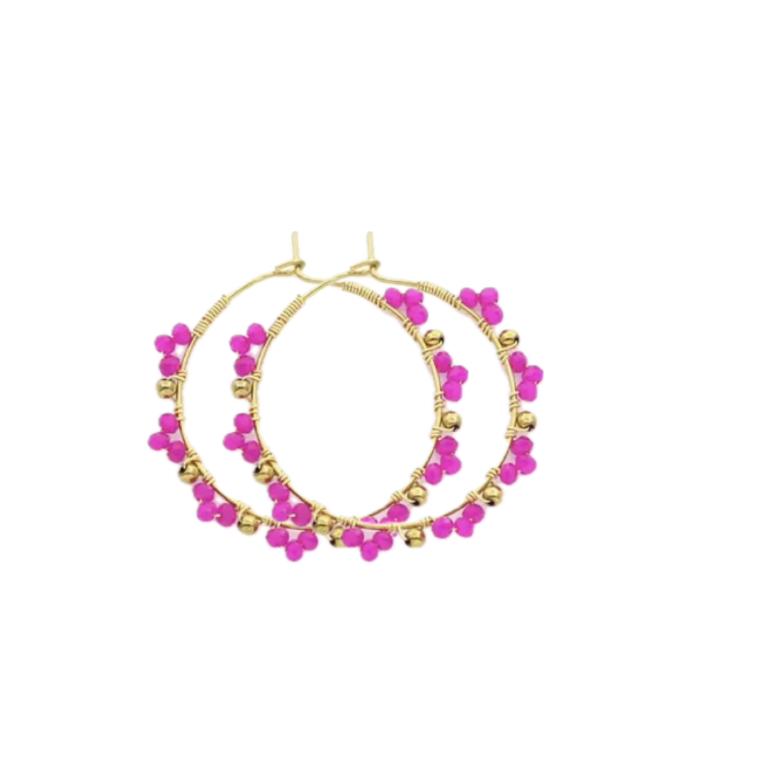 Pink Hoops Oorbellen