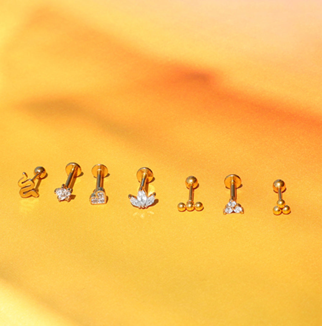 Slang piercing / knopje
