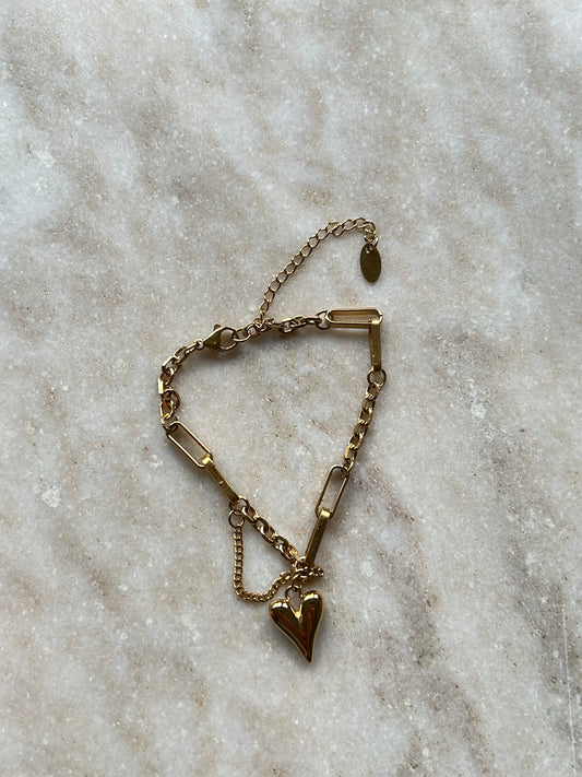 Siena Heart Bracelet Gold