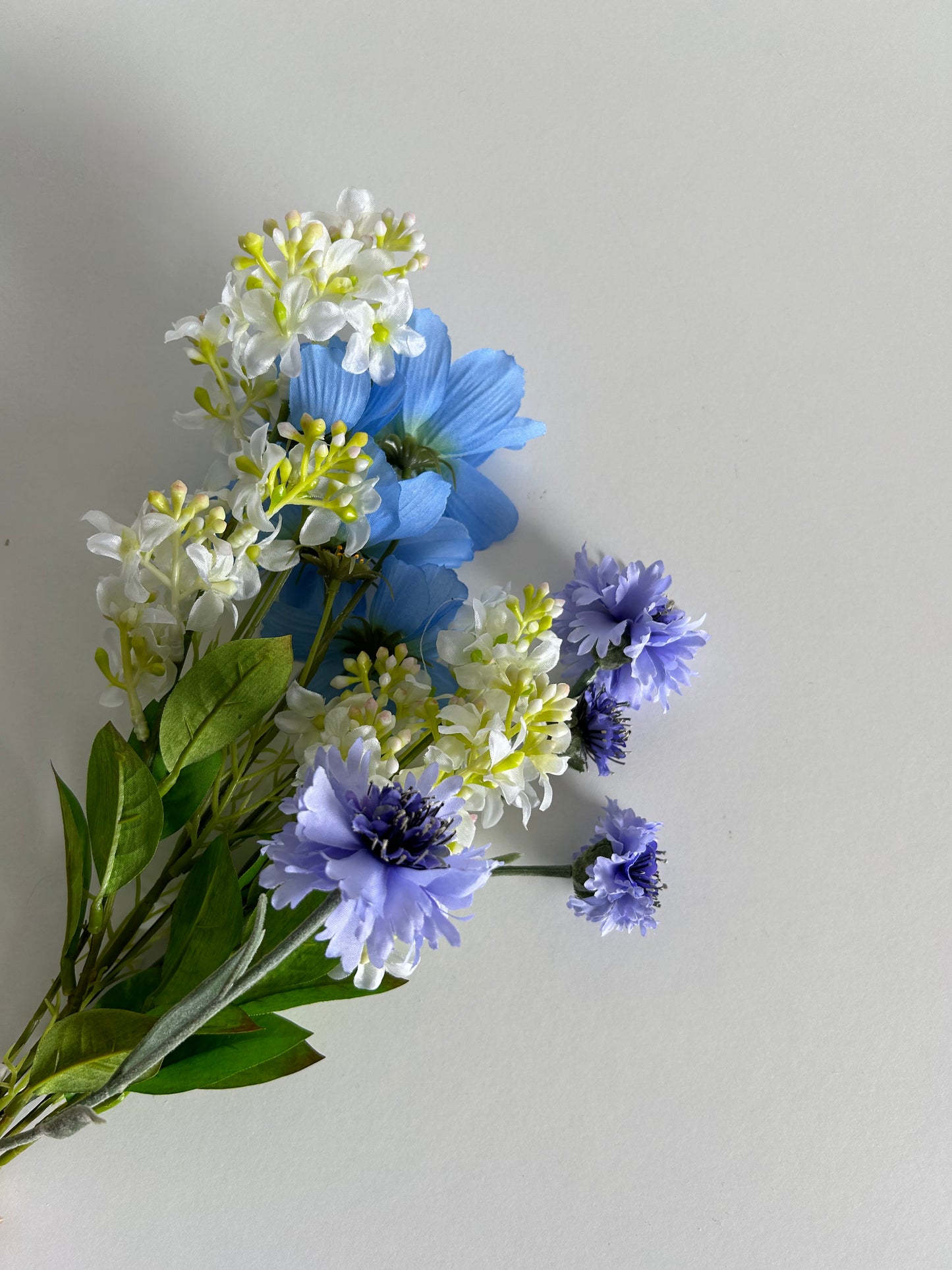 Blue Zijden Kunstbloemen Boeket