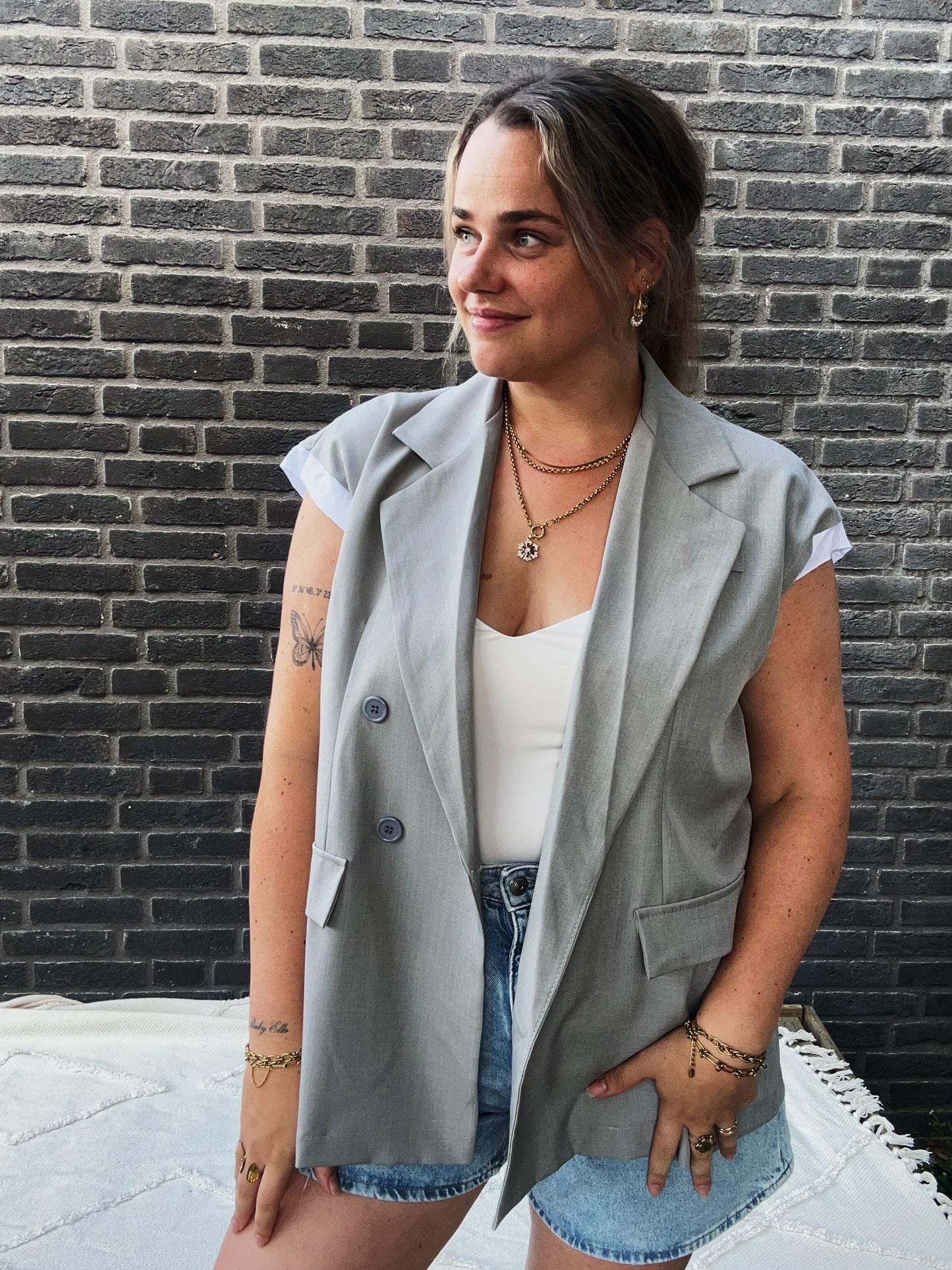 Monaco Blazer Gilet Grey