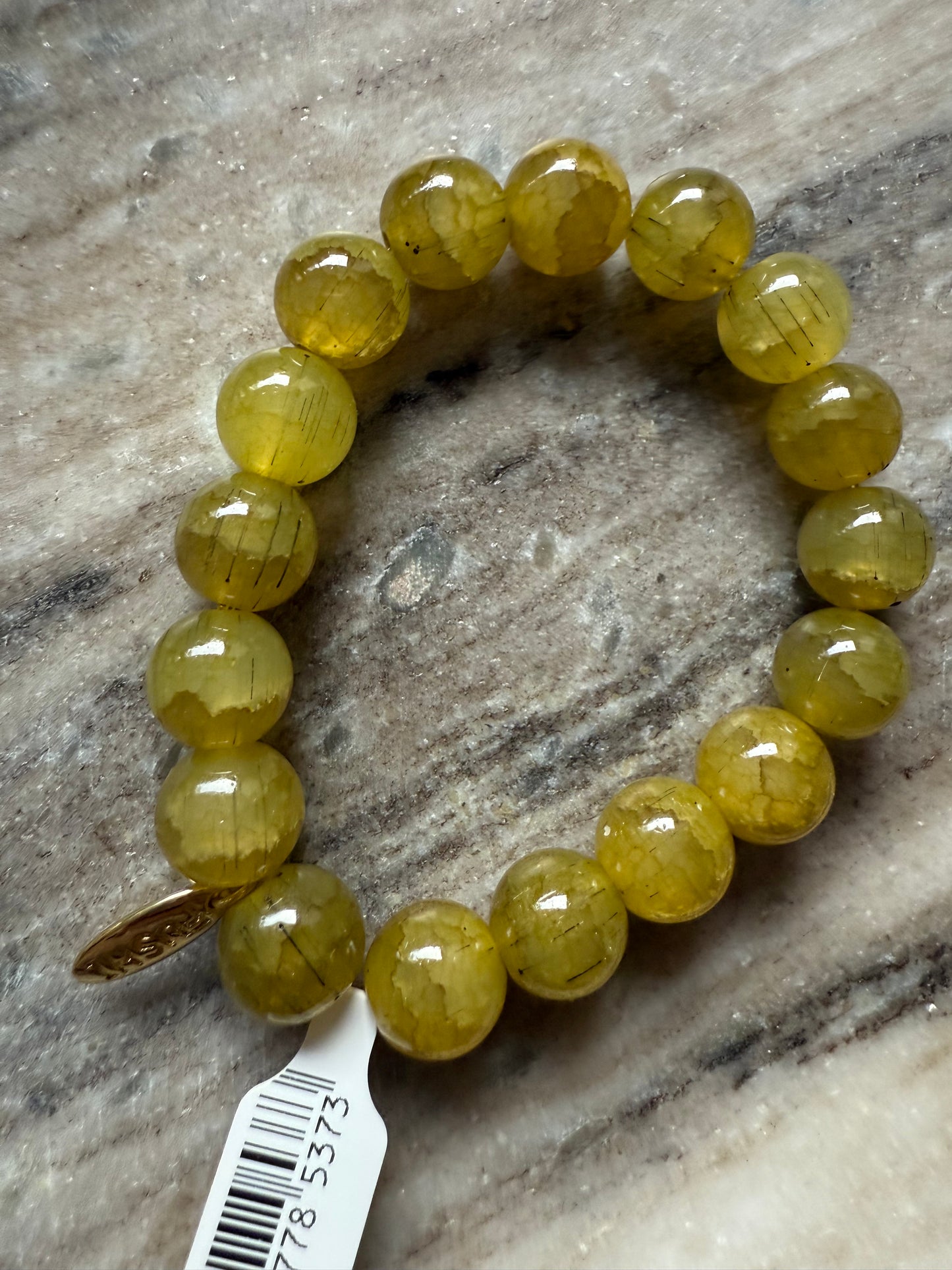 Gele kralen armband