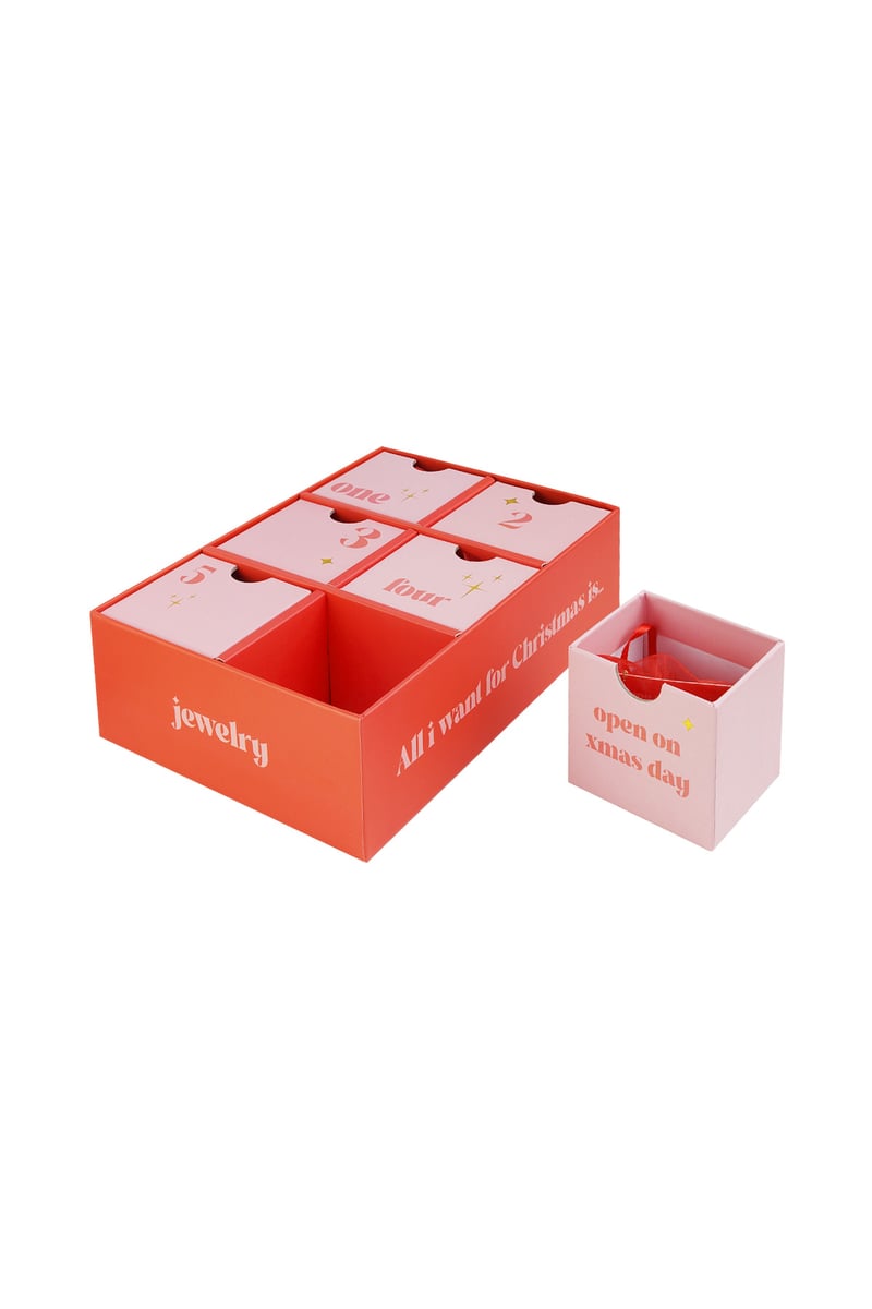 Adventskalender zuurstok - Rood