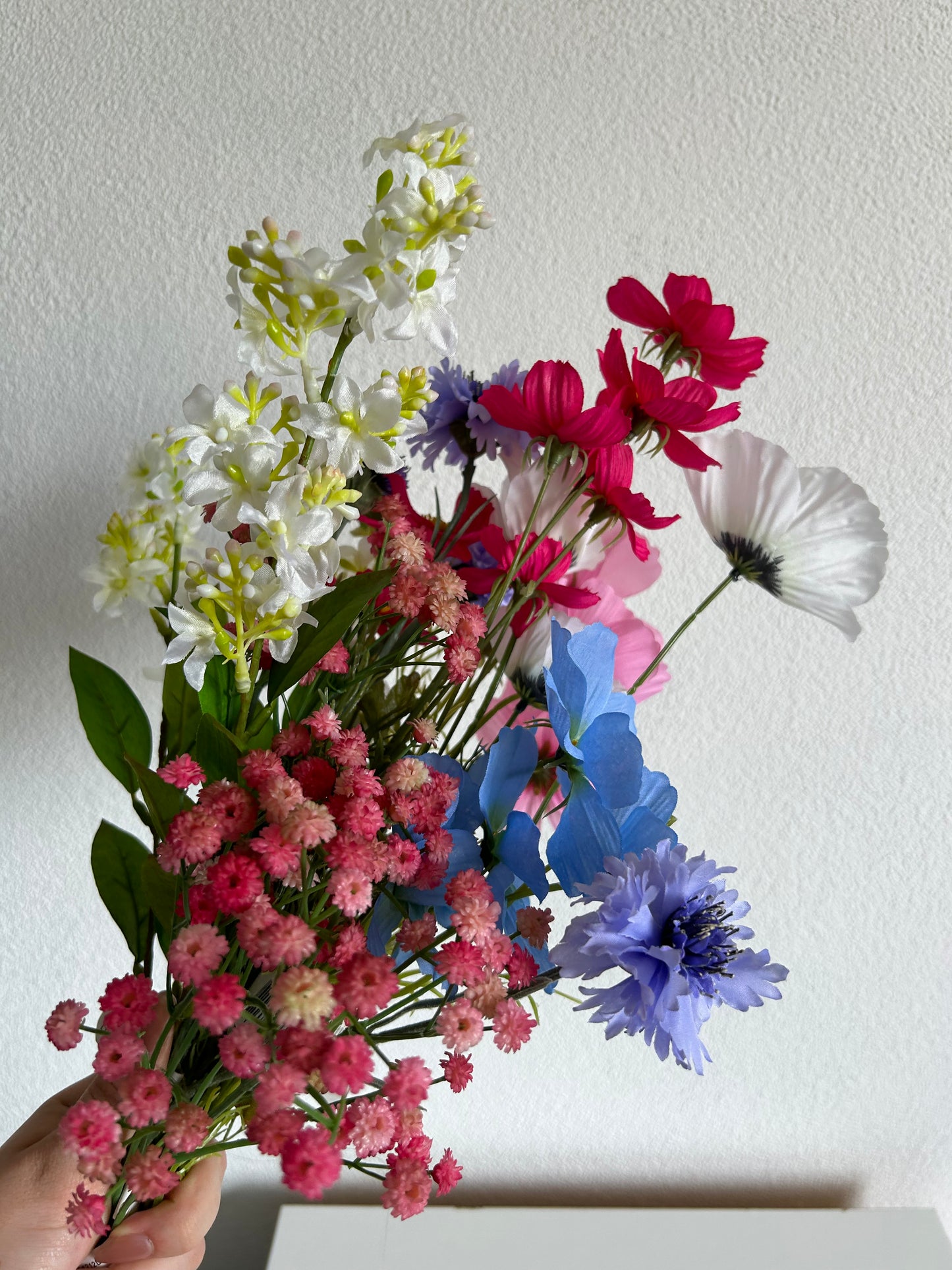 Pink Zijden Kunstbloemen Boeket