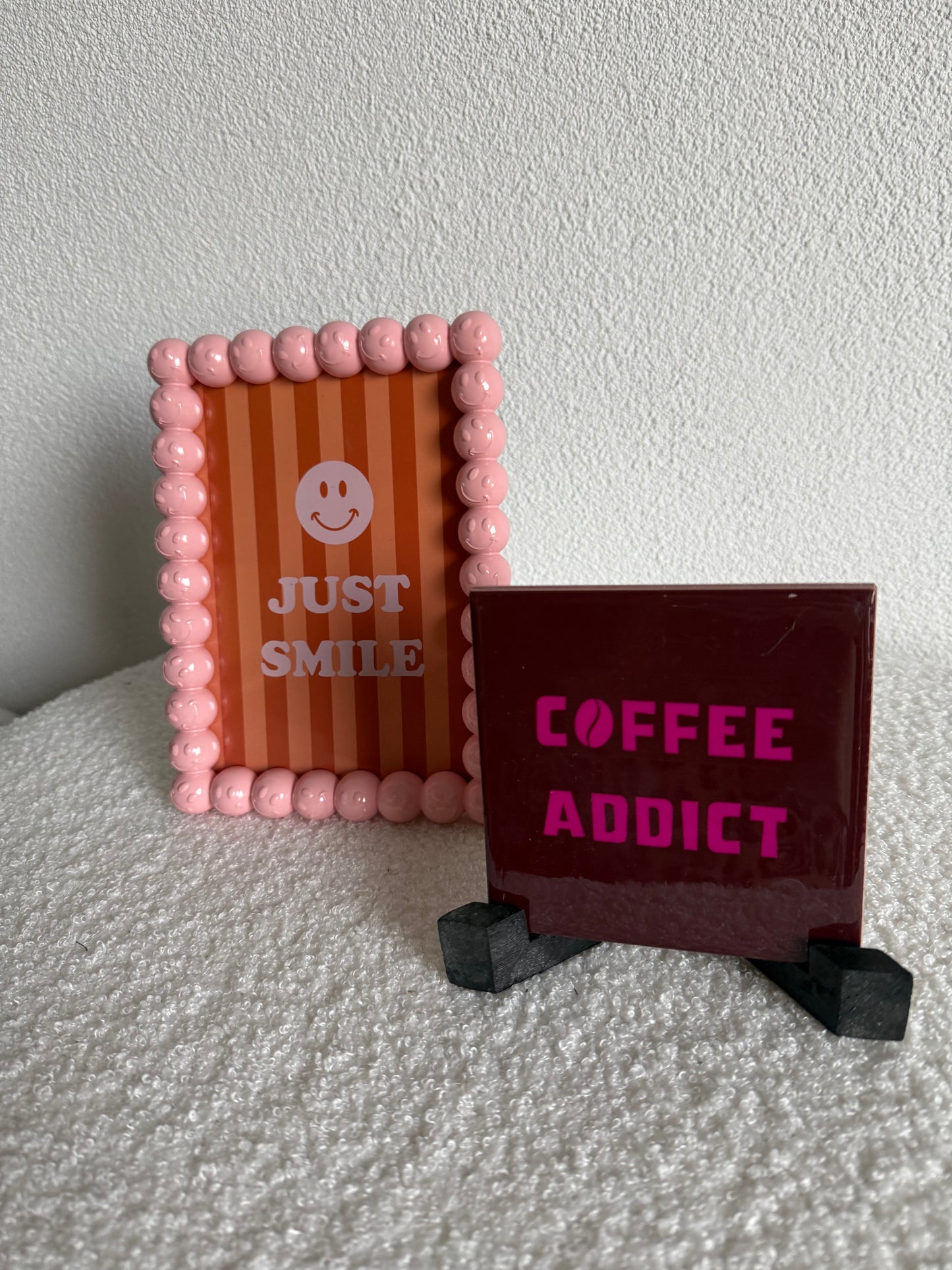 Coffee Addict Tegeltje inclusief houder