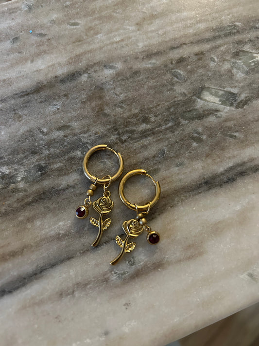 Paris Rose Earrings gold