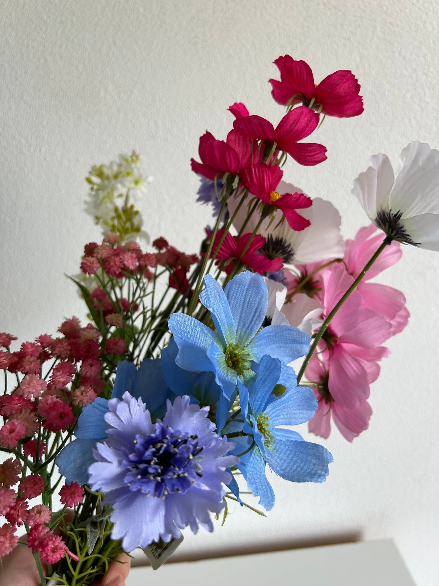 Blue Zijden Kunstbloemen Boeket