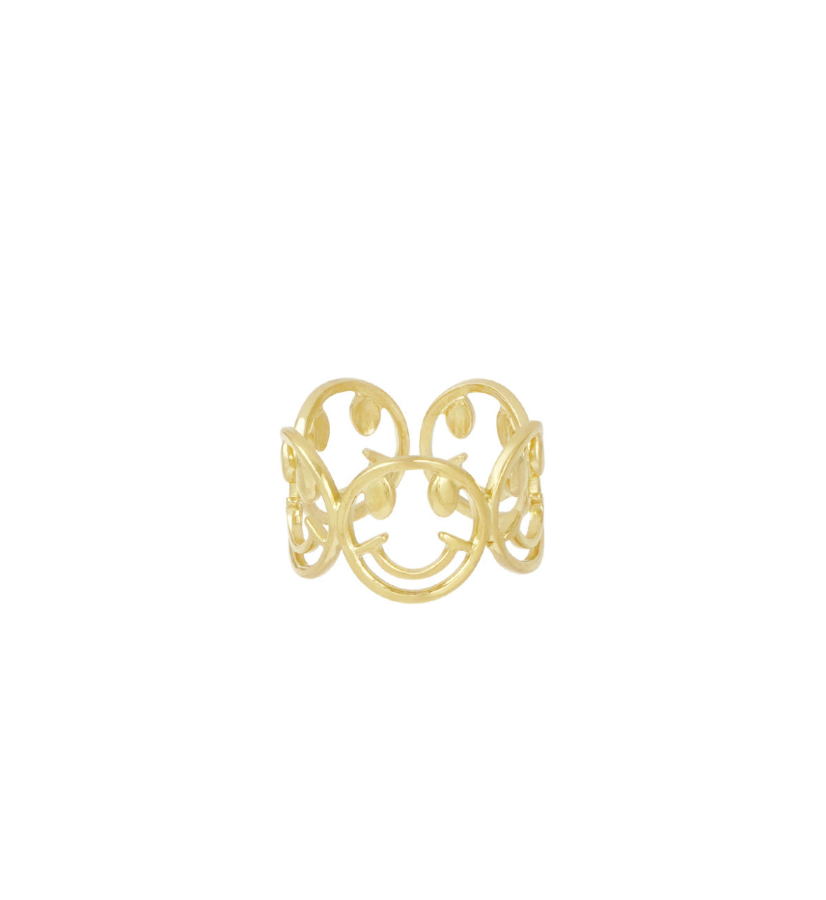 Smiley Ring Goud