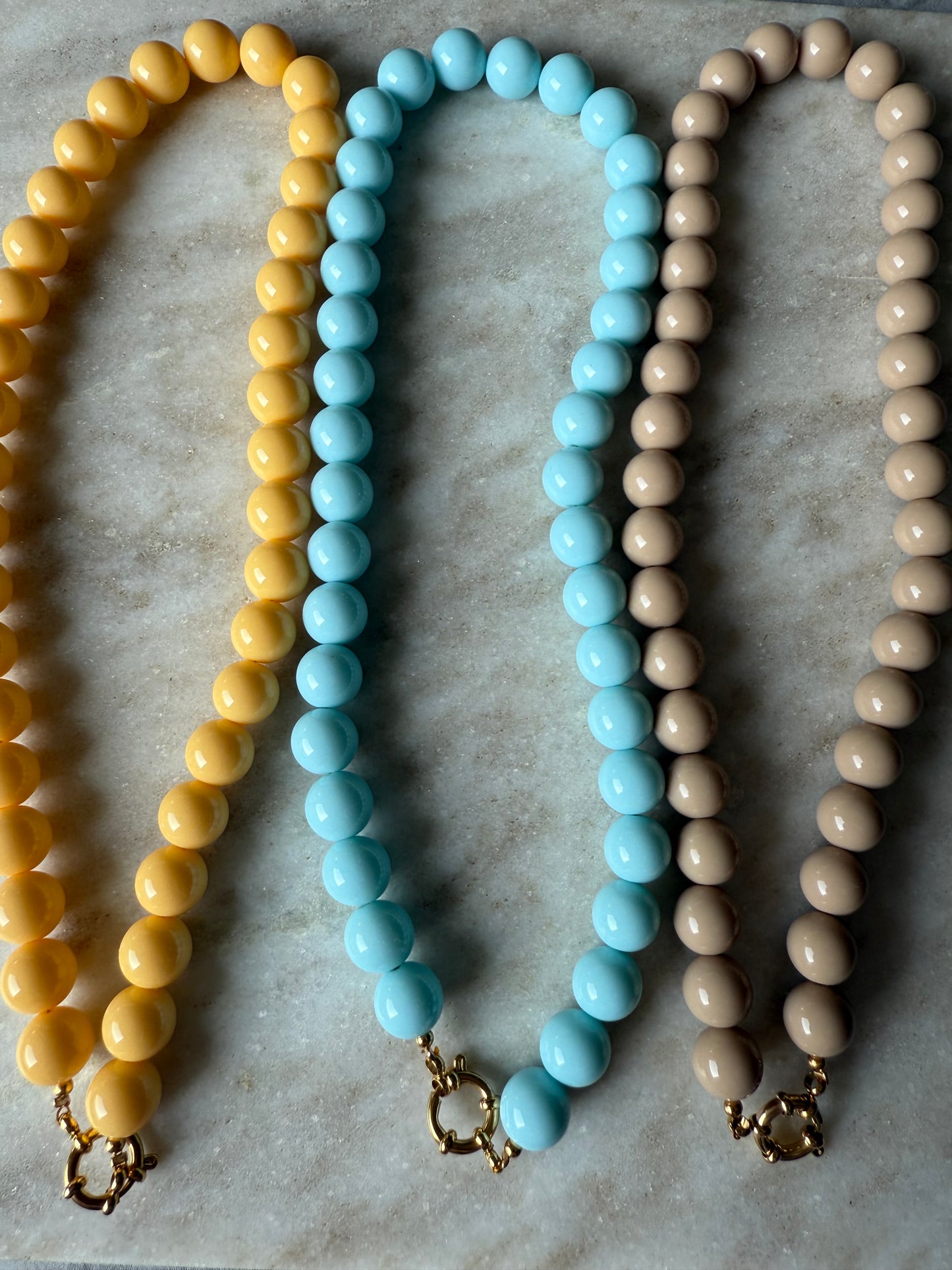 Bubble kralen ketting blue