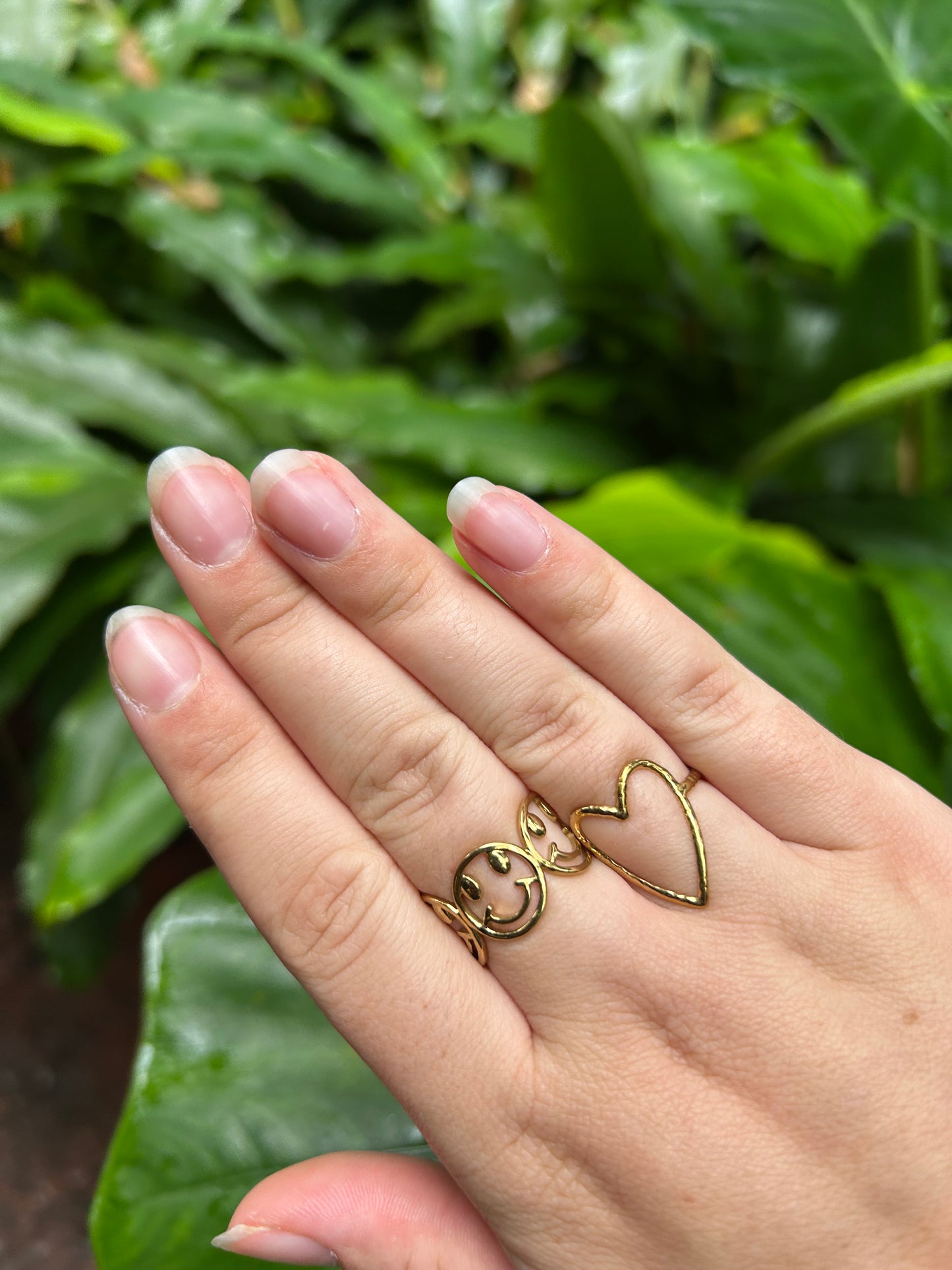 Smiley Ring Goud