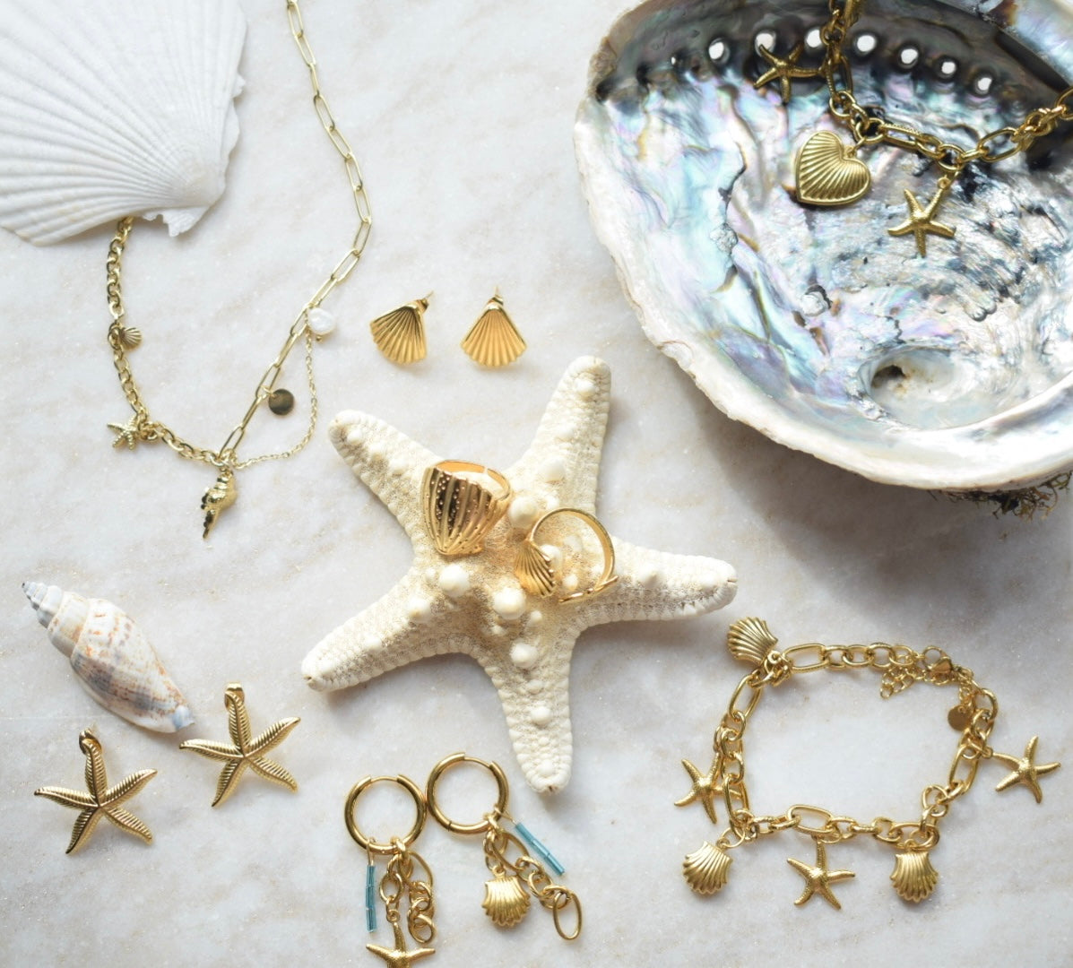 Shell Ring Goud