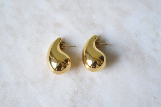 Costa Blanca Teardrop Earrings Gold