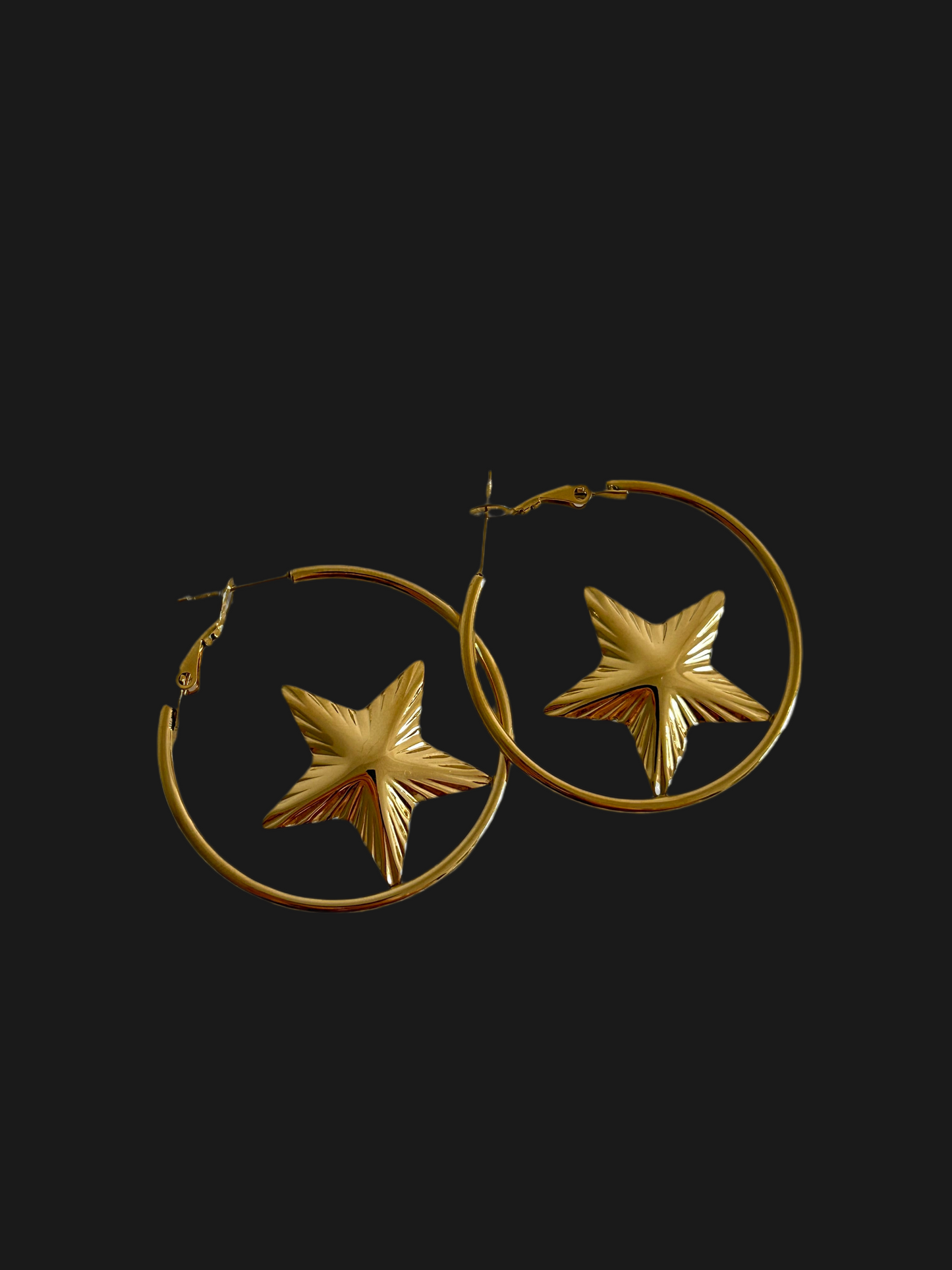 Ster oorbellen hoops