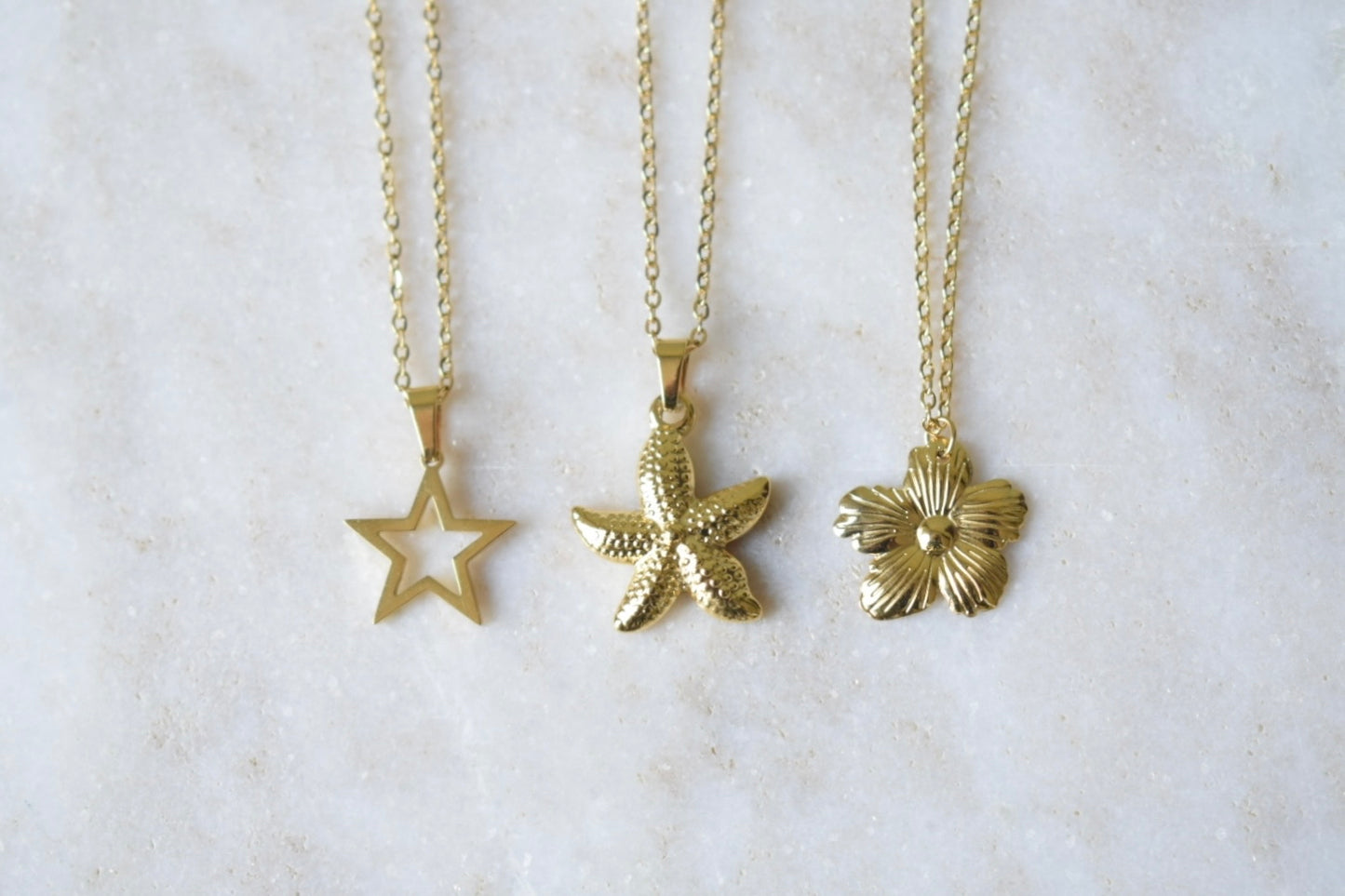 Lanzarote Star Necklace Gold