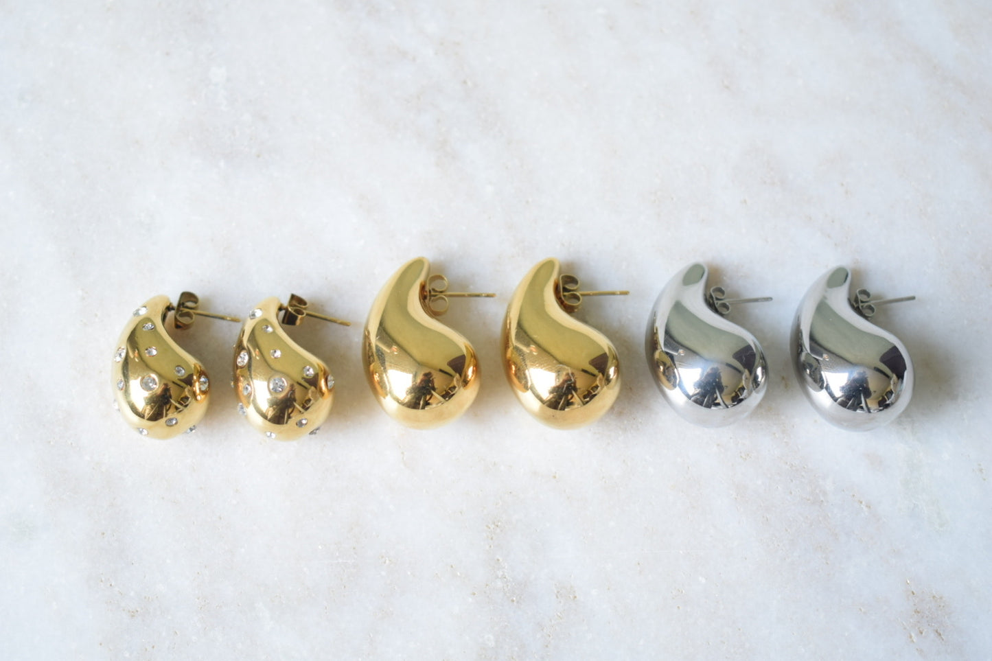 Costa Blanca Teardrop Earrings Gold