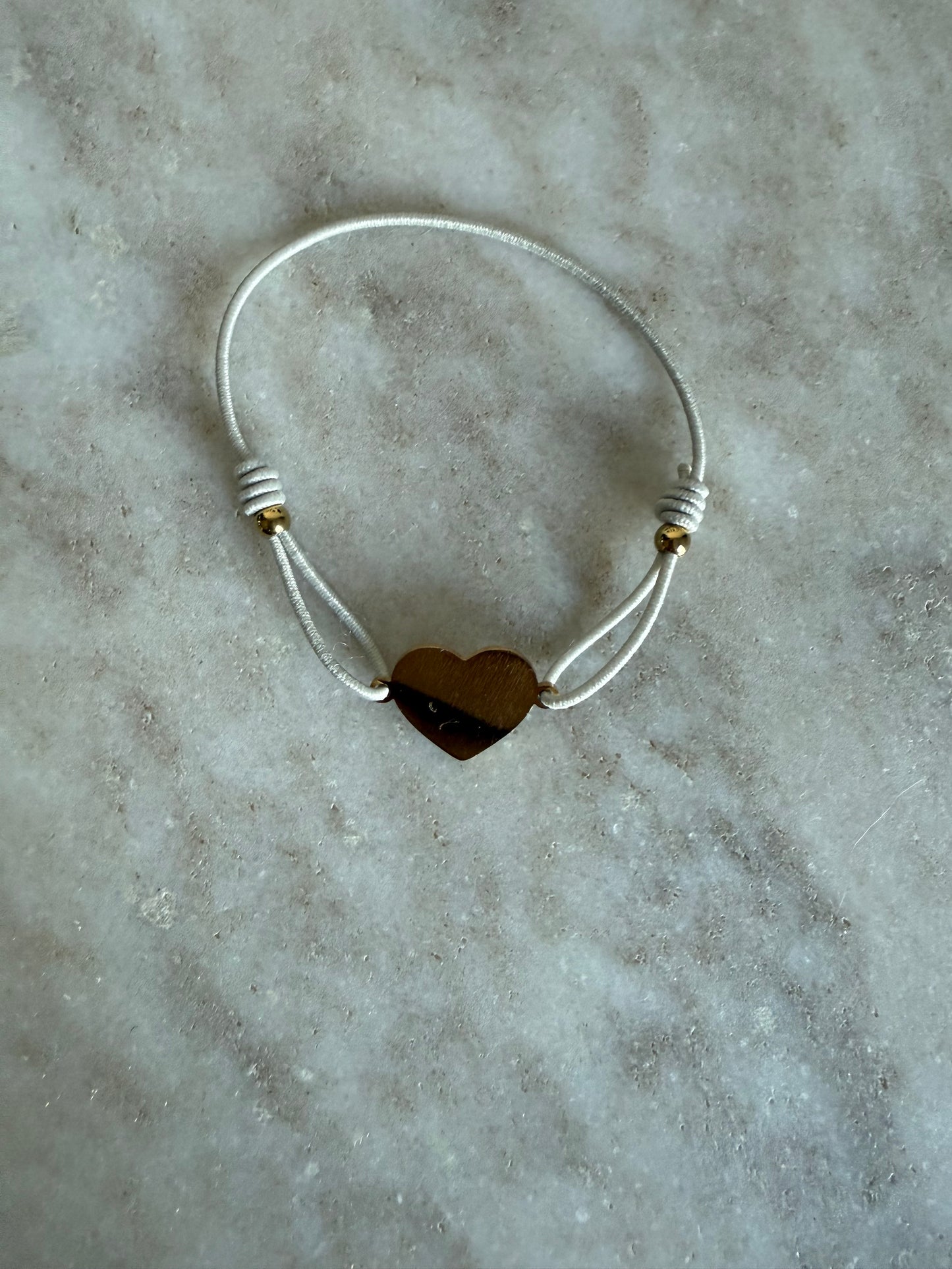Hart Armbandje Beige