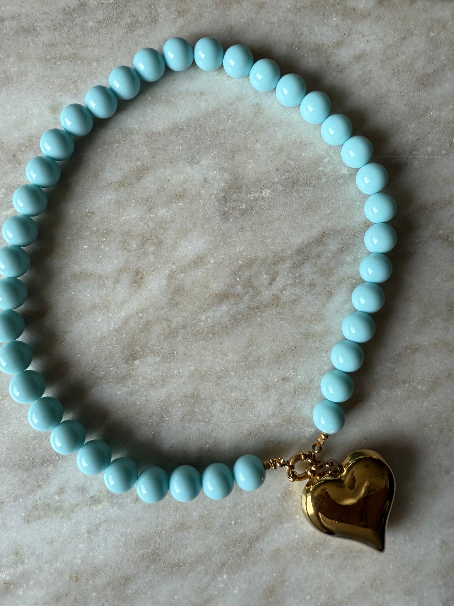 Bubble kralen ketting blue