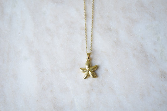 Formentera Starfish Necklace Gold