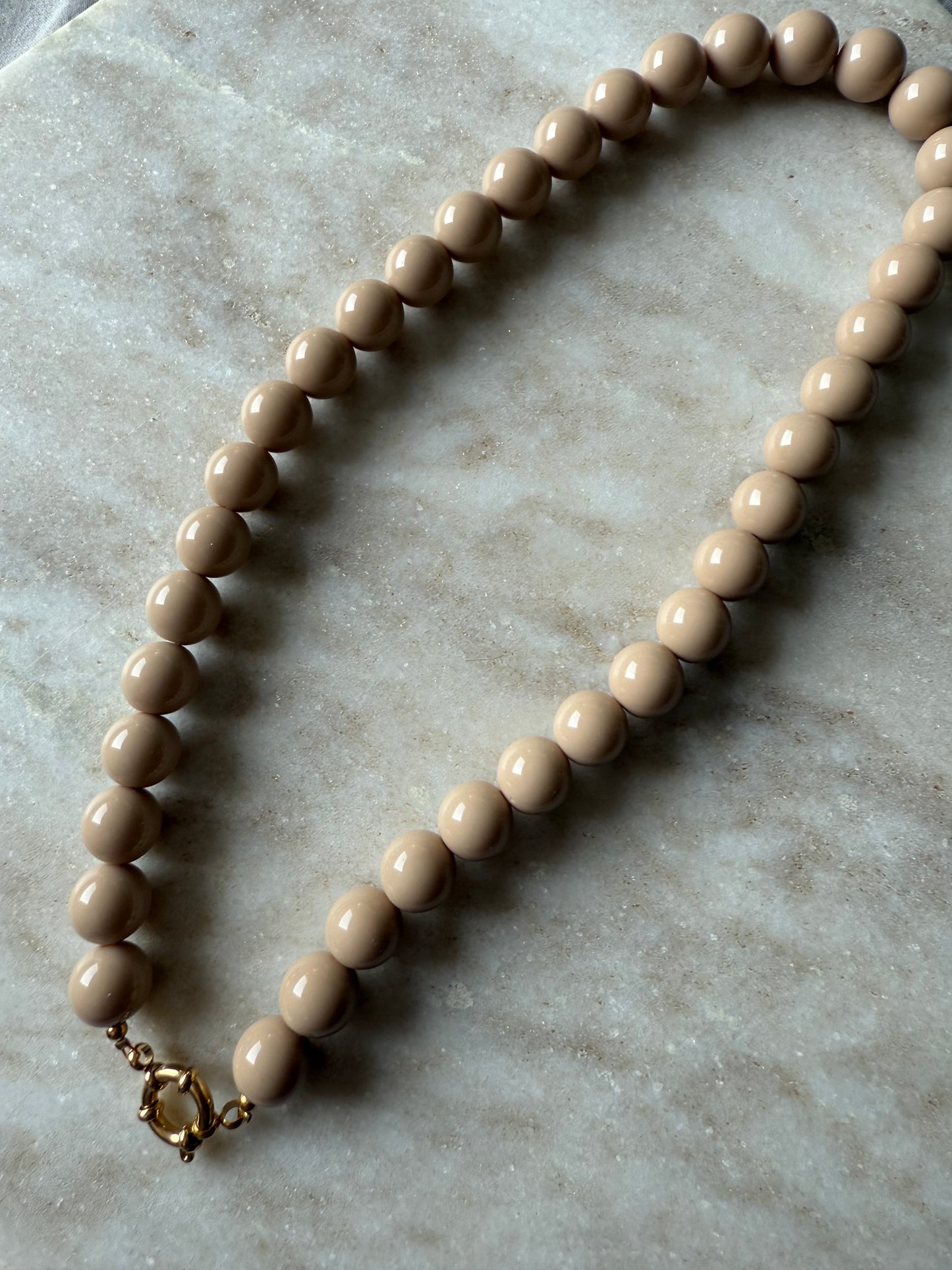 Bubble ketting beige