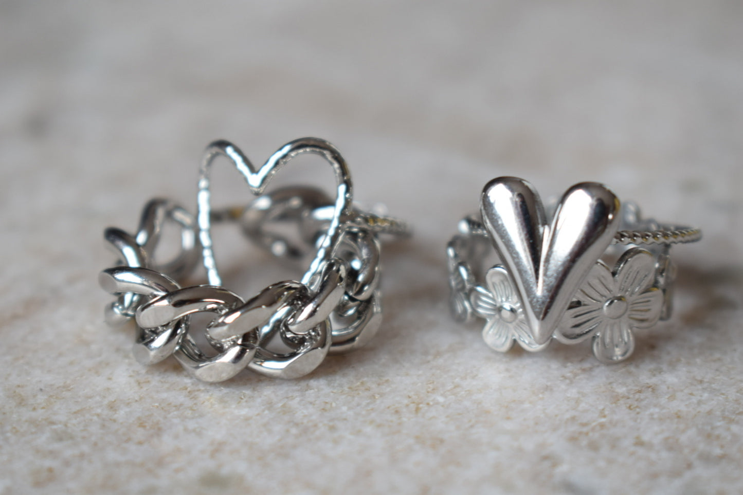 Ibiza Heart Ring Silver