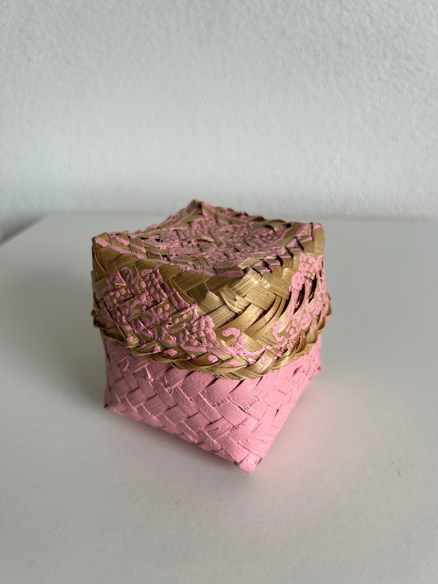 Roze Oosters Mandje met deksel