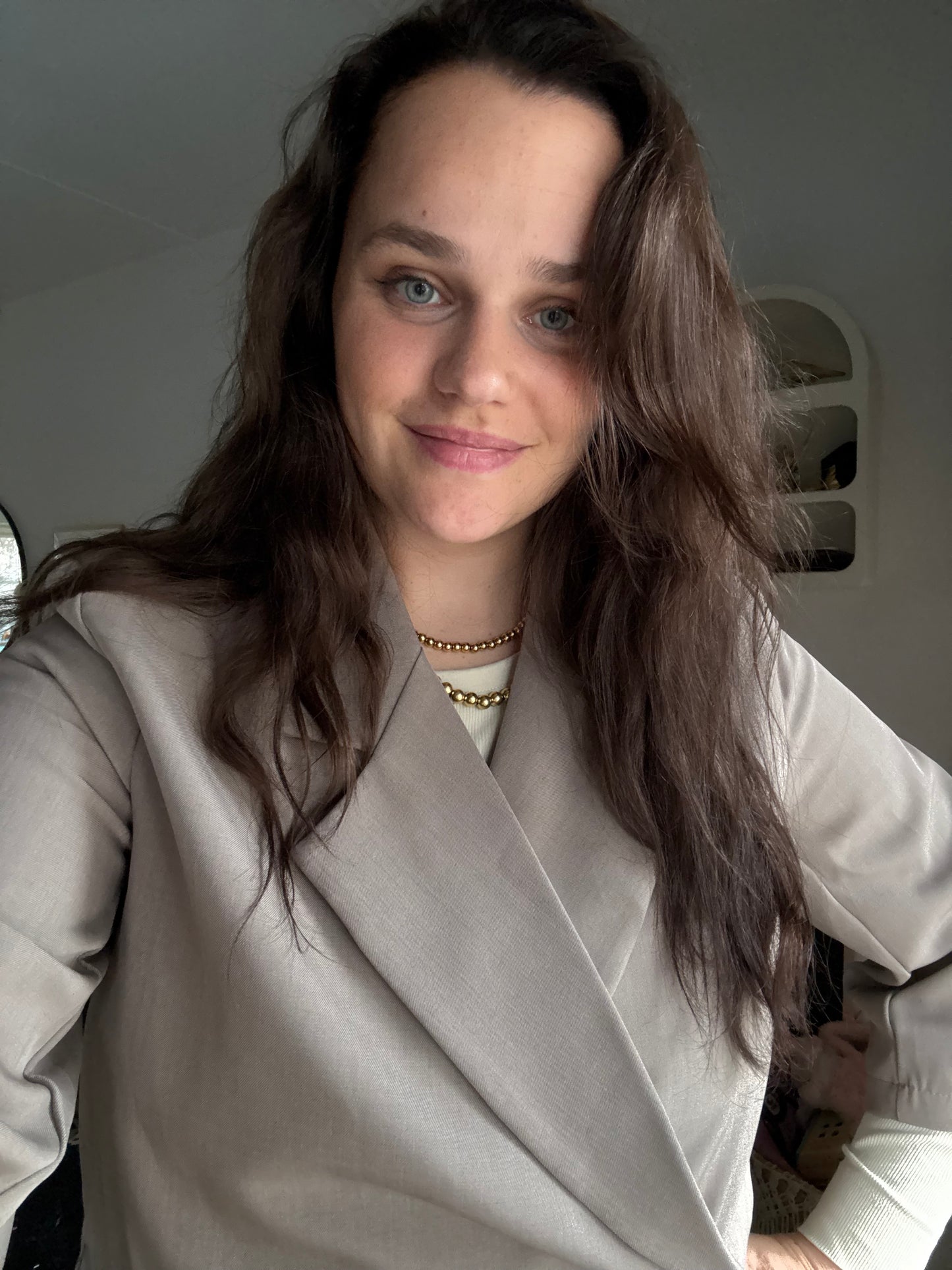 Blazer Taupe korte mouw