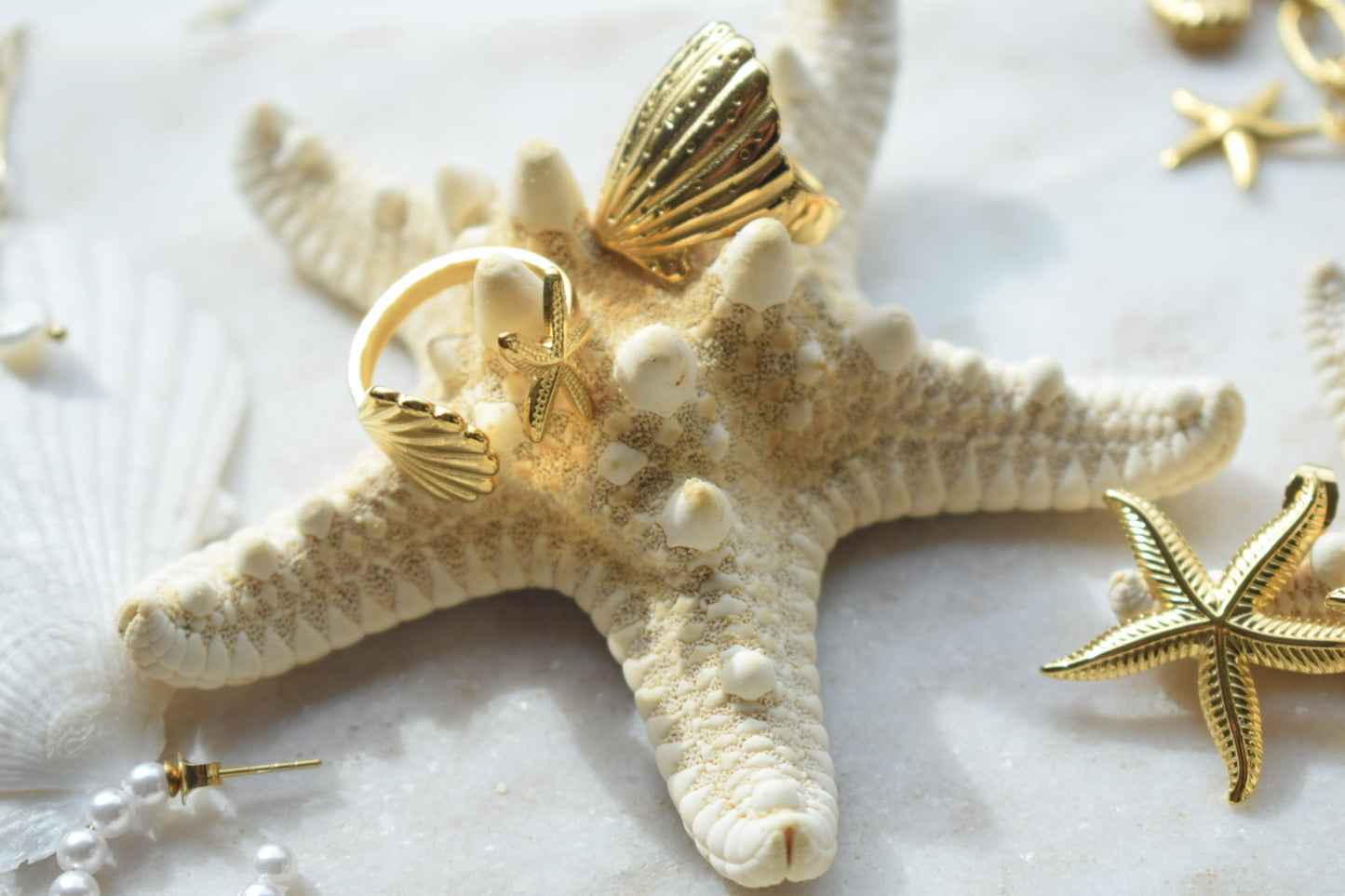 Schelpen Ring Goud