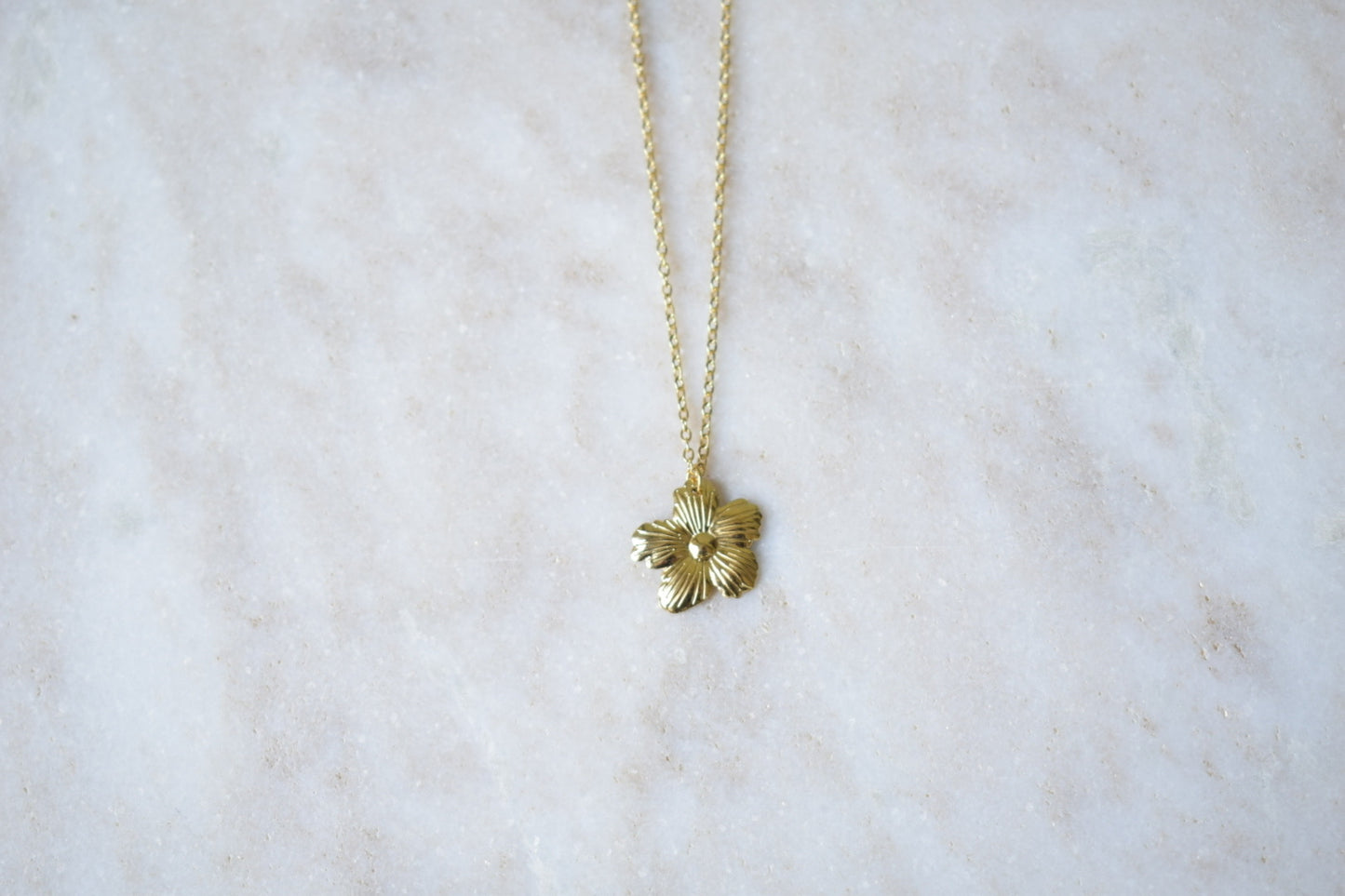 Tenerife Flower Necklace Gold