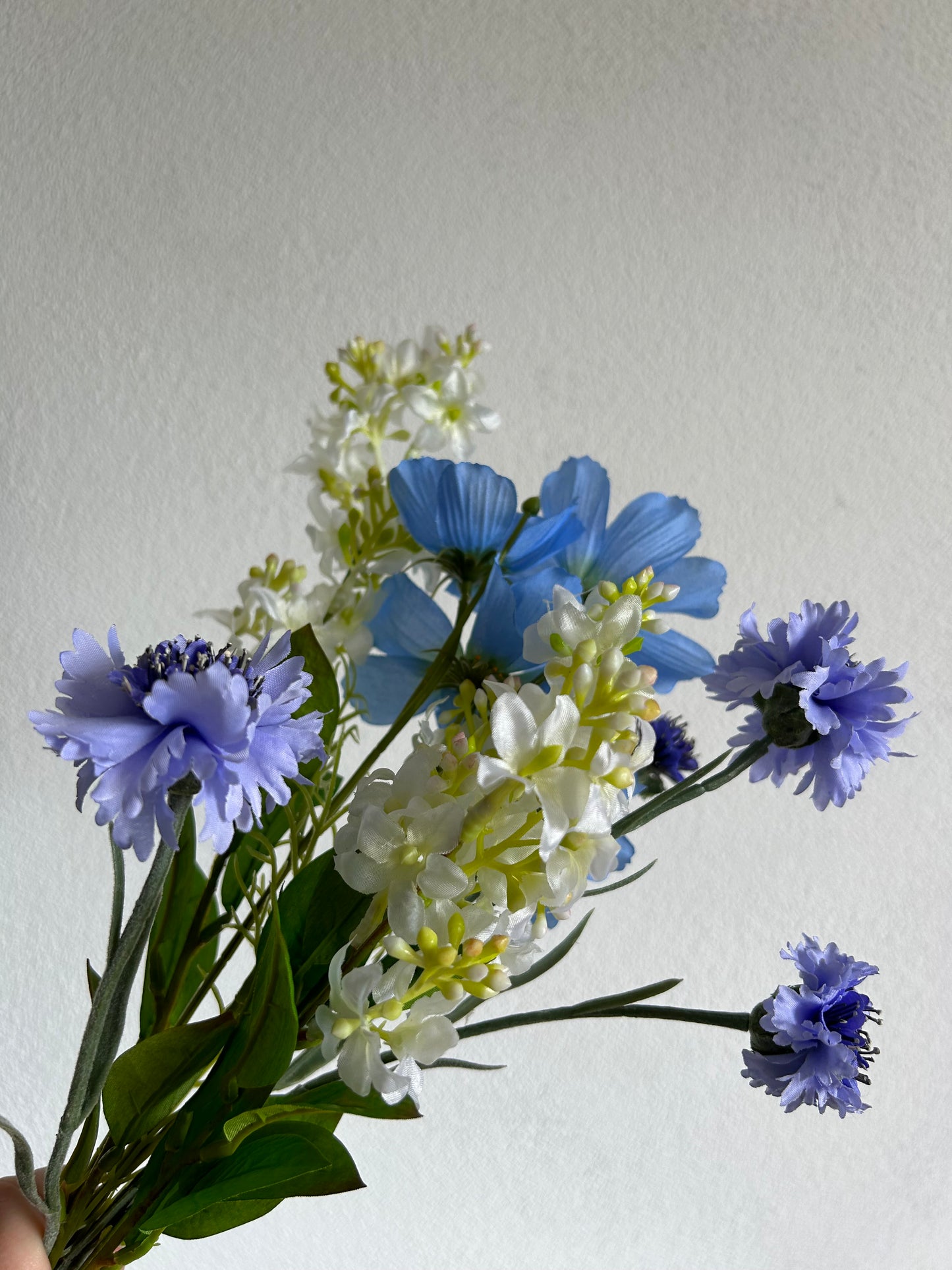 Blue Zijden Kunstbloemen Boeket