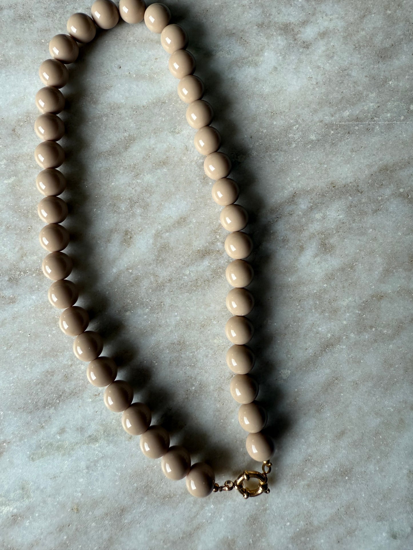 Bubble ketting beige