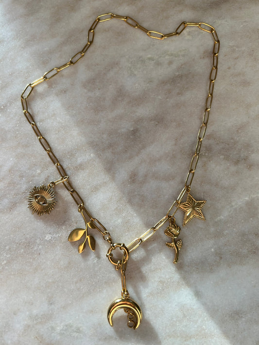 Verona Handmade Necklace Charms Gold