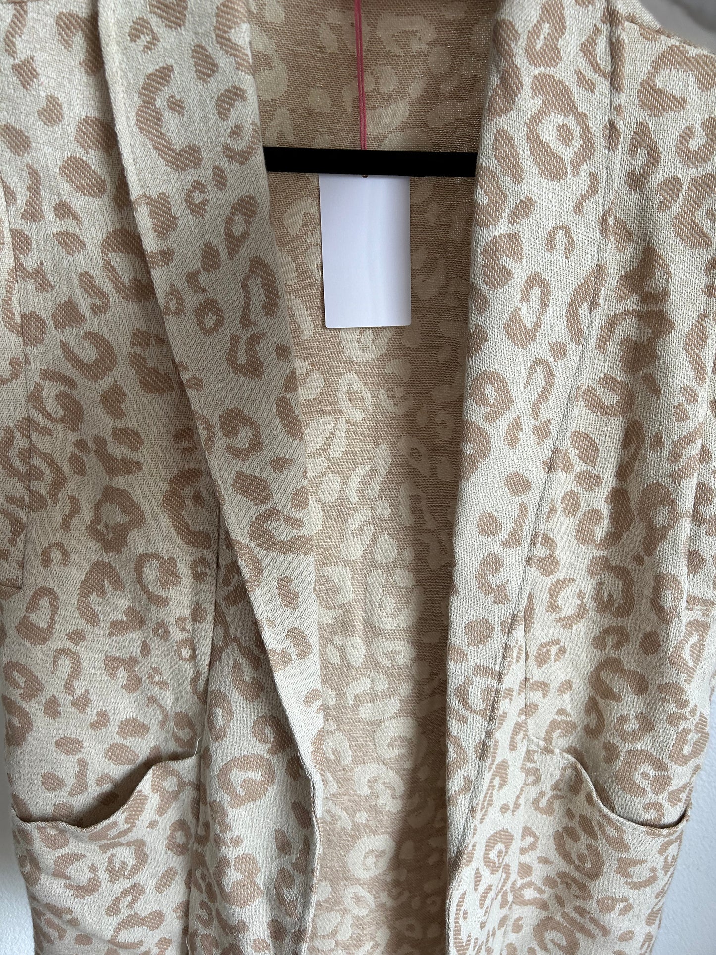 Leopard Gilet Beige