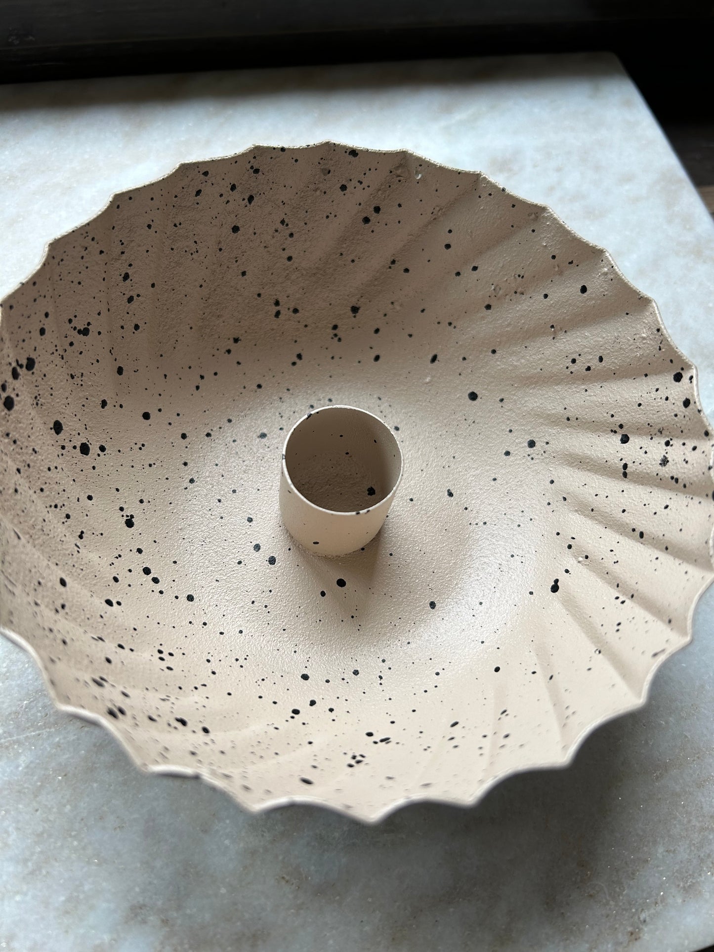Kandelaar Beige Gestipt
