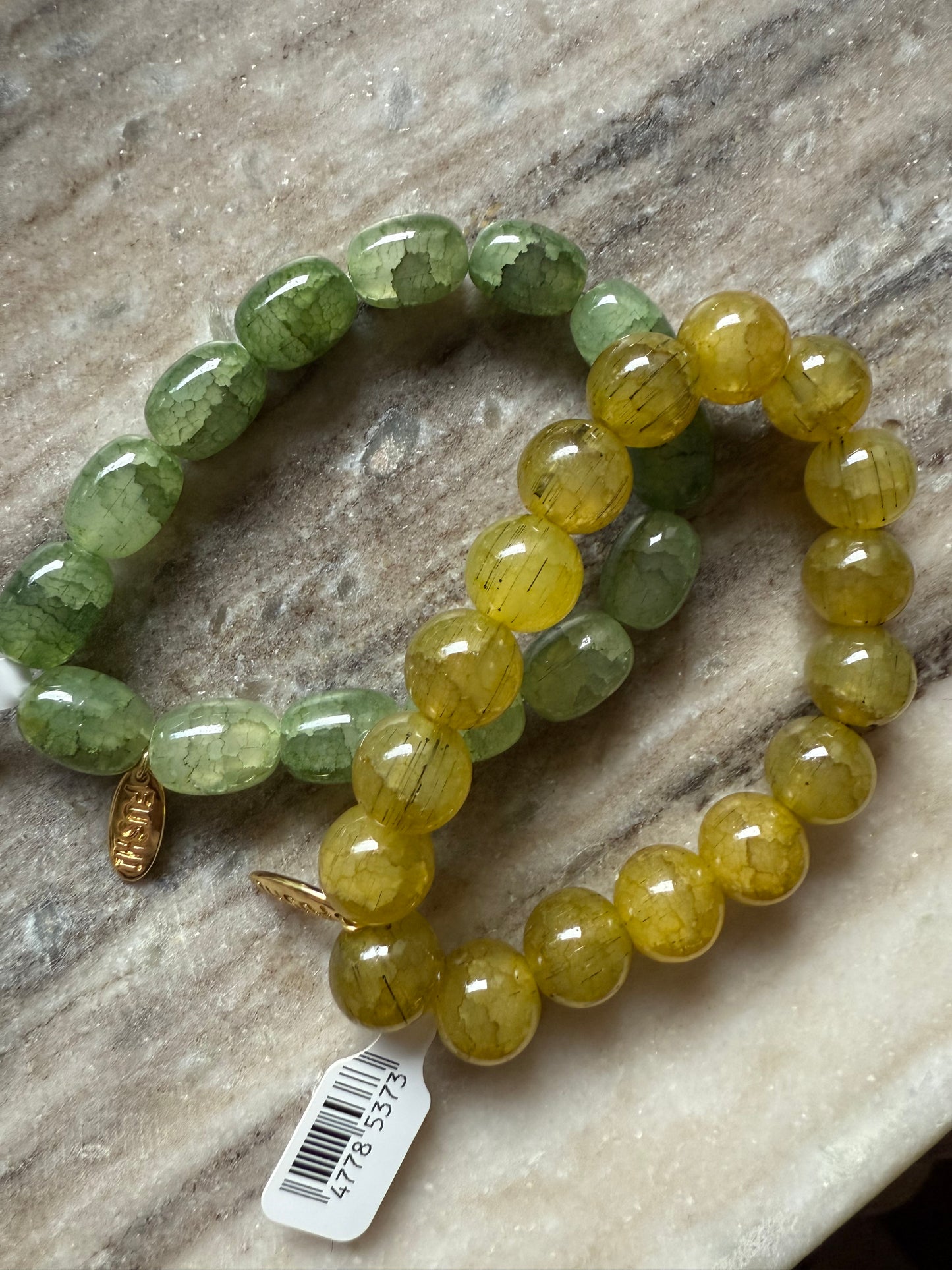 Gele kralen armband