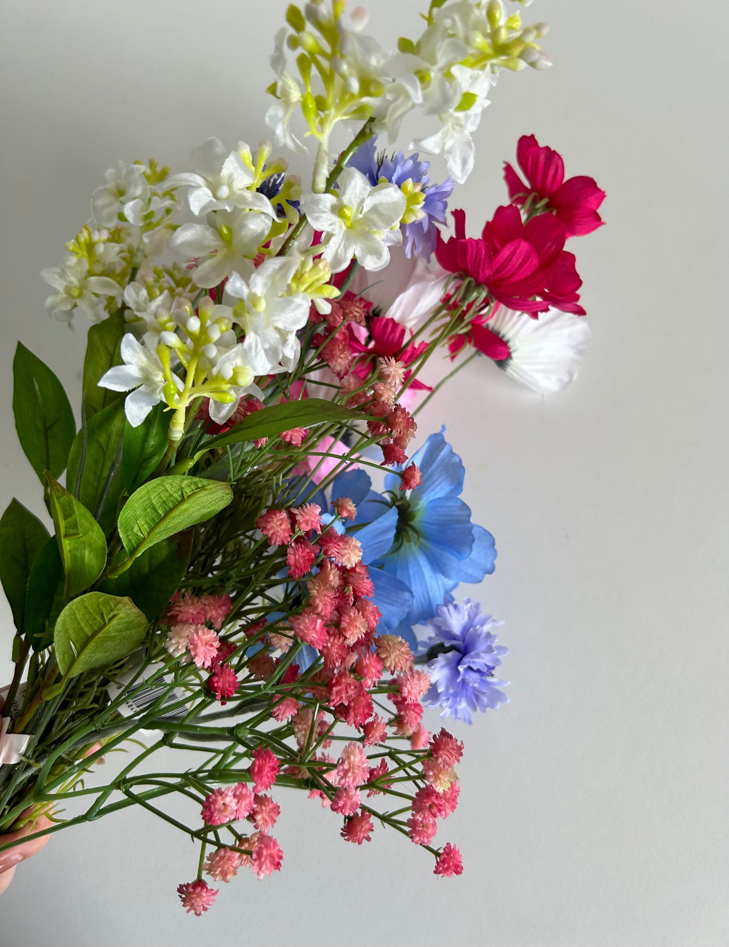 Blue Zijden Kunstbloemen Boeket