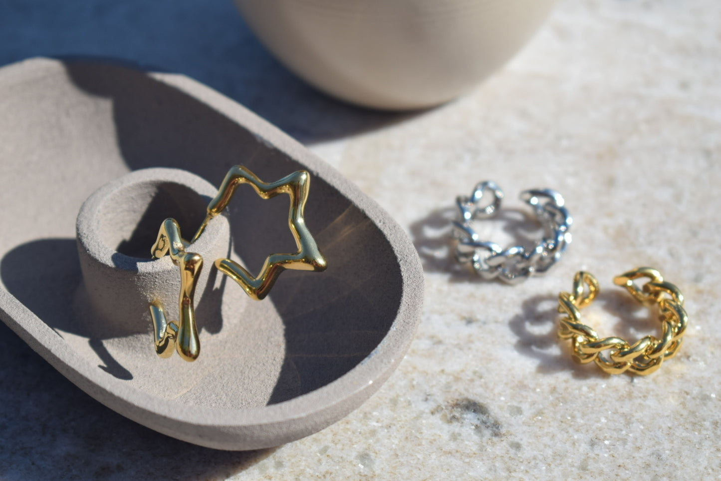 Almería Star Earrings Gold