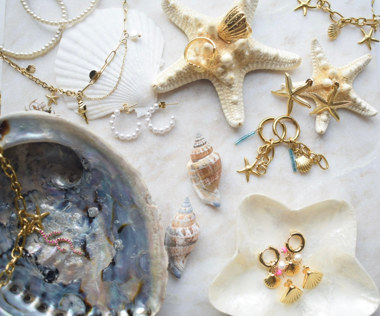 Shell Oorbellen Goud
