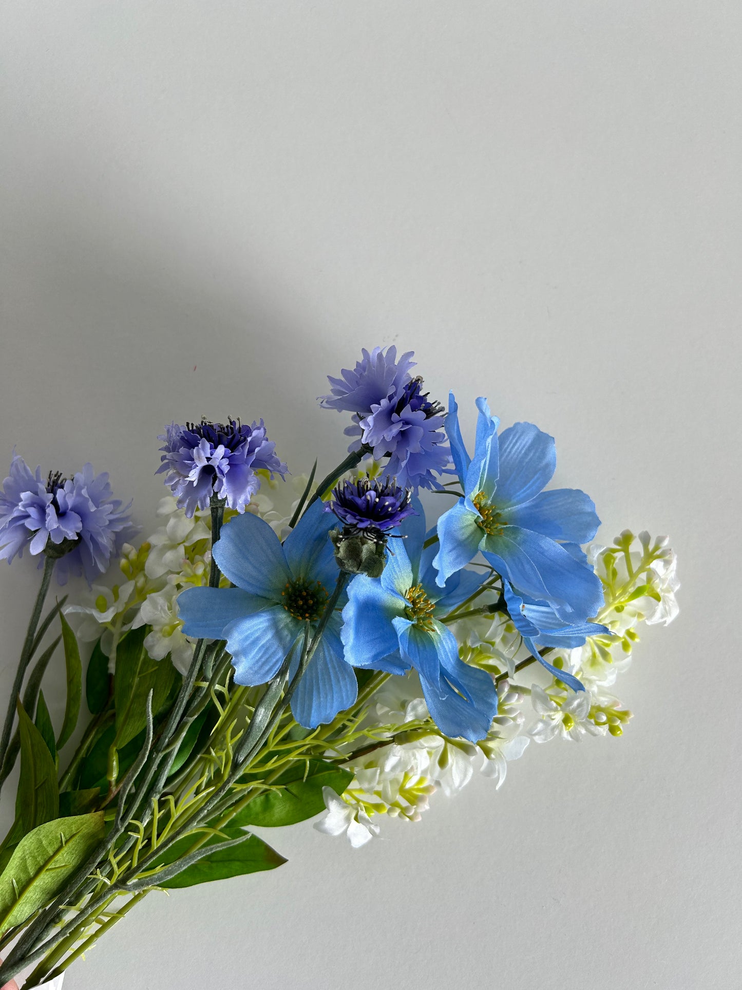 Blue Zijden Kunstbloemen Boeket