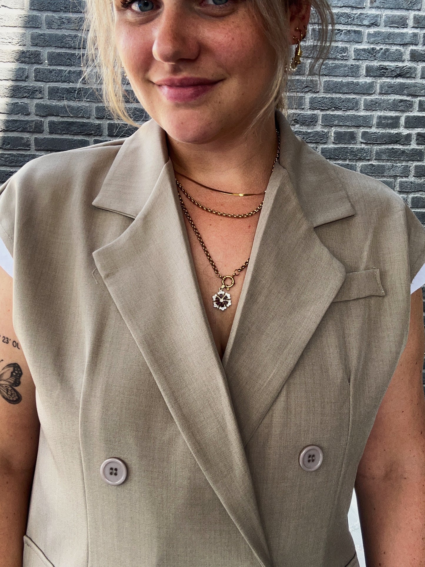 Monaco Blazer Gilet Beige